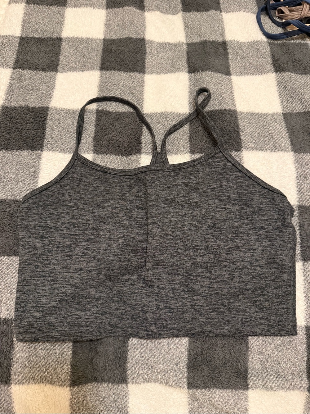 aerie Dark Gray Seamless Bralette Tank
